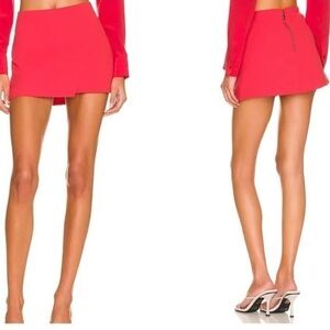 Alice + Olivia Lilia Crossover Skirt in Bright Poppy
